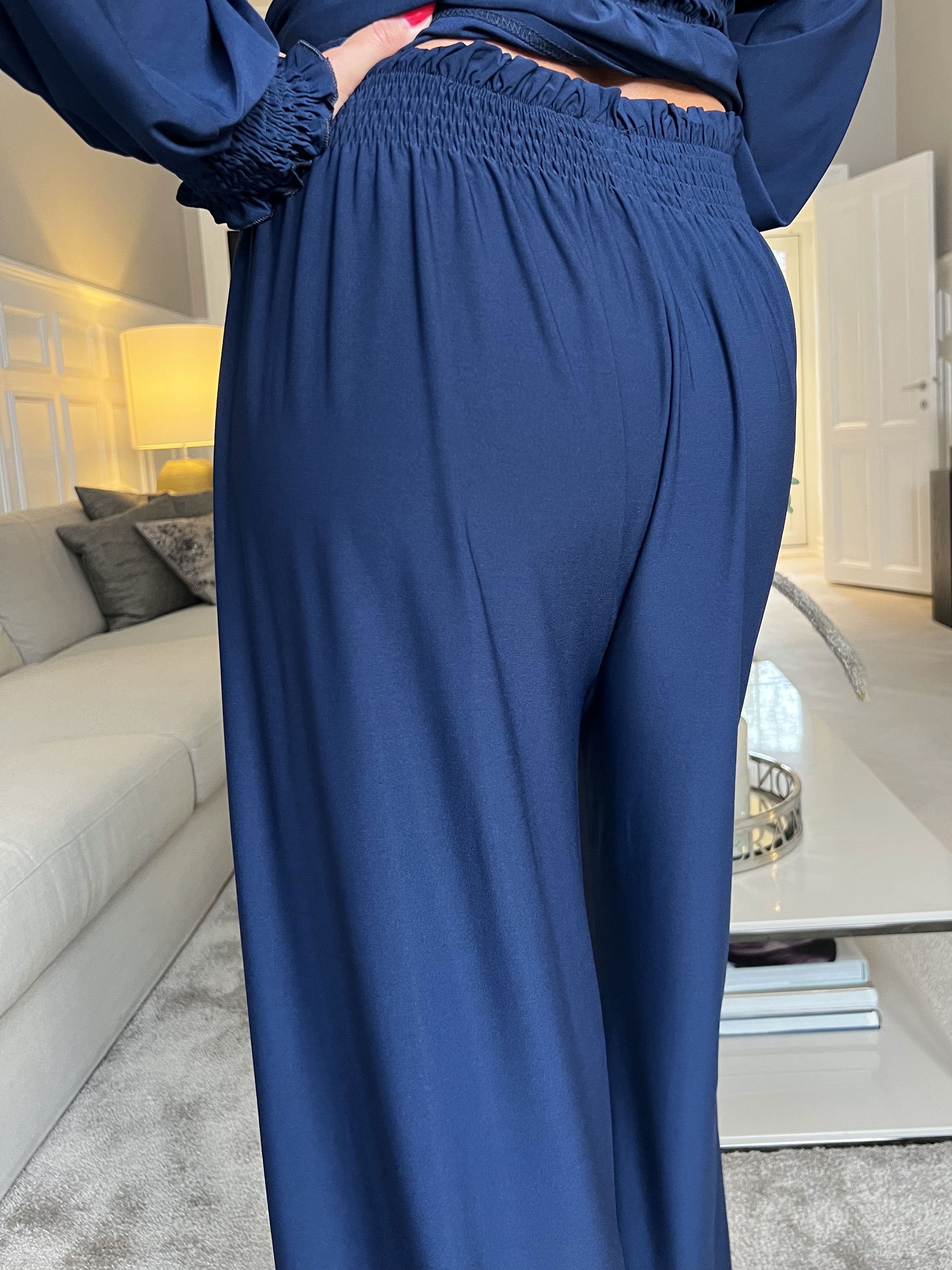 Pams Plain Pants - Lösa byxor i stretchigt tyg
